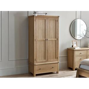 Julian Bowen Memphis Limed Oak 2 Door 1 Drawer Wardrobe Julian Bowen Memphis Limed Oak 2 Door 1 Drawer Wardrobe