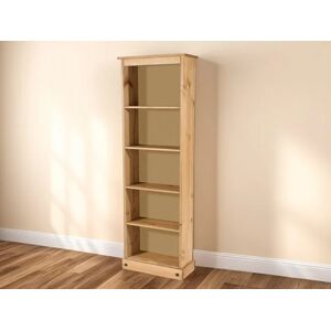 Core Products Core Corona Waxed Pine Tall Narrow Wooden Bookcase Core Products Core Corona Waxed Pine Tall Narrow Wooden Bookcase