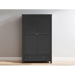 LPD Ives Black 2 Door 1 Drawer Wardrobe LPD Ives Black 2 Door 1 Drawer Wardrobe