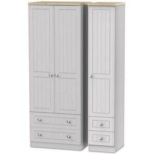 Welcome Vienna 3 Door 4 Drawer Triple Wardrobe Assembled Welcome Vienna 3 Door 4 Drawer Triple Wardrobe Assembled