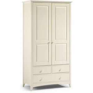 Julian Bowen Cameo 2 Door 3 Drawer Ivory Wooden Double Wardrobe Julian Bowen Cameo 2 Door 3 Drawer Ivory Wooden Double Wardrobe