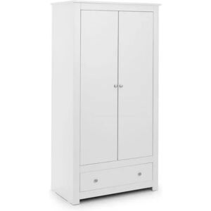 Julian Bowen Radley Surf White 2 Door 1 Drawer Double Wardrobe Julian Bowen Radley Surf White 2 Door 1 Drawer Double Wardrobe