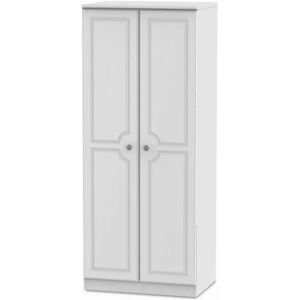 Welcome Pembroke White Ash 2 Door Double Wardrobe Assembled Welcome Pembroke White Ash 2 Door Double Wardrobe Assembled