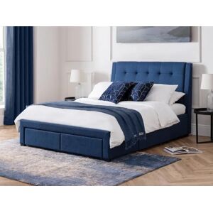 Julian Bowen Fullerton Blue Fabric 4 Drawer Bed Frame - 6ft Super King Size