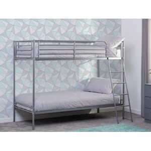 Seconique Brandon Silver Metal Bunk Bed Frame - 3ft Single