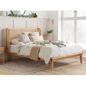 Birlea Furniture & Beds Birlea Astrid Rattan and Oak Wooden Bed Frame - 4ft6 Double