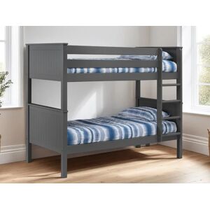Julian Bowen Maine Anthracite Wooden Bunk Bed Frame - 3ft Single
