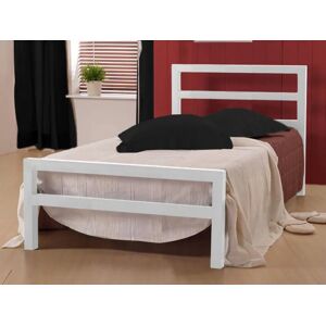 Time Living City Block White Metal Bed Frame - 5ft King Size
