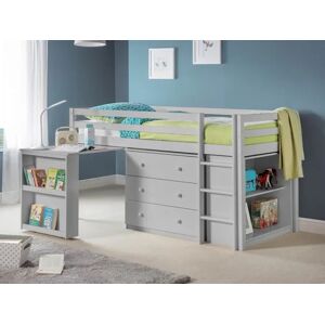 Julian Bowen Roxy Dove Grey Wooden Mid Sleeper Bed Frame - 3ft Single Julian Bowen Roxy Dove Grey Wooden Mid Sleeper Bed Frame - 3ft Single