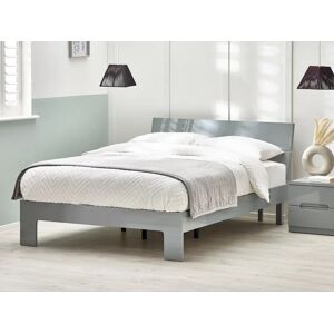 Julian Bowen Manhattan Grey High Gloss Bed Frame - 4ft6 Double Julian Bowen Manhattan Grey High Gloss Bed Frame - 4ft6 Double