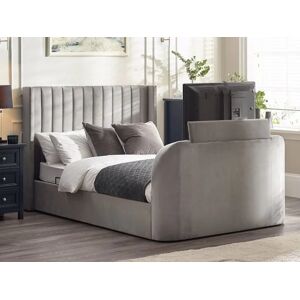 Julian Bowen Clara Light Grey Fabric Ottoman TV Bed Frame - 6ft Super King Size Julian Bowen Clara Light Grey Fabric Ottoman TV Bed Frame - 6ft Super King Size