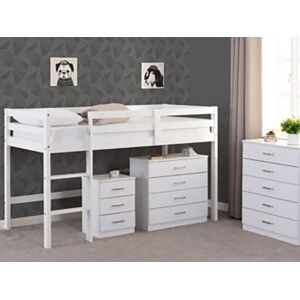 Seconique Panama White Wooden Mid Sleeper Bed Frame - 3ft Single Seconique Panama White Wooden Mid Sleeper Bed Frame - 3ft Single