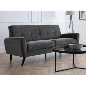 Julian Bowen Monza Grey Velvet 3 Seater Sofa Julian Bowen Monza Grey Velvet 3 Seater Sofa
