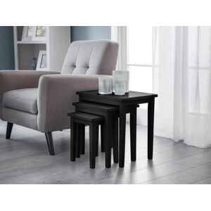 Julian Bowen Cleo Black Wooden Nest of Tables