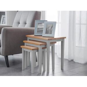 Julian Bowen Cleo Grey and Oak Wooden Nest of Tables