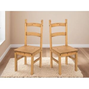 Core Products Core Corona Pine Set of 2 Solid Pine Chairs