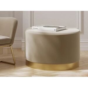 LPD Lara Large Beige and Gold Fabric Bedroom Stool LPD Lara Large Beige and Gold Fabric Bedroom Stool