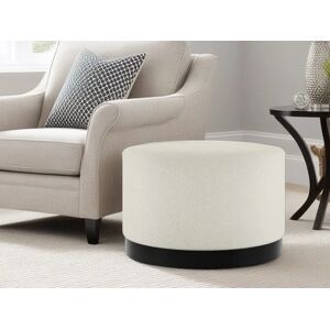 LPD Lara Large Ivory and Black Fabric Bedroom Stool LPD Lara Large Ivory and Black Fabric Bedroom Stool
