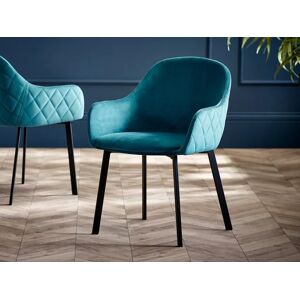 Julian Bowen Lima Teal Velvet Dining Chair Julian Bowen Lima Teal Velvet Dining Chair