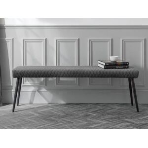 Julian Bowen Luxe 140cm Grey Velvet Dining Bench Julian Bowen Luxe 140cm Grey Velvet Dining Bench