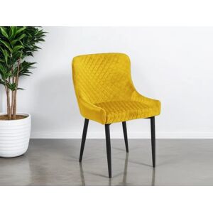 Julian Bowen Luxe Mustard Velvet Dining Chair Julian Bowen Luxe Mustard Velvet Dining Chair
