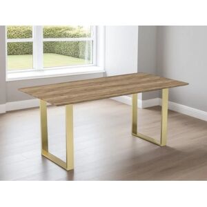 LPD Antibes 180cm Russet and Gold Wooden Dining Table LPD Antibes 180cm Russet and Gold Wooden Dining Table
