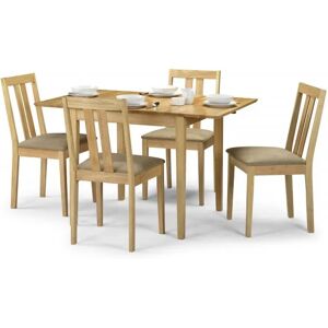 Julian Bowen Rufford 80cm Extending Dining Table and 4 Chairs Set Julian Bowen Rufford 80cm Extending Dining Table and 4 Chairs Set