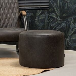 Furnwise Industrial Poof Kyla Antracite Eco-Leather