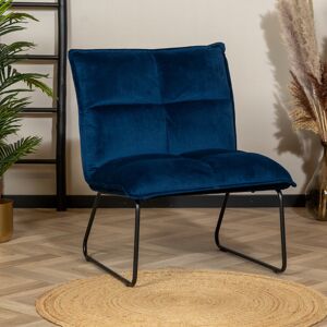 Furnwise Velvet Armchair Malaga Blue