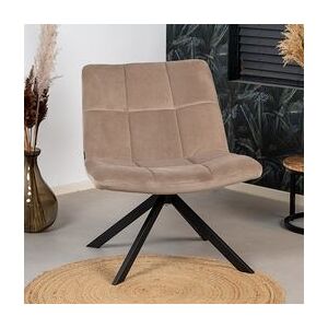 Furnwise Armchair Eevi Taupe Velvet