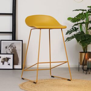 Furnwise Modern Bar Stool Erica Yellow H76 CM