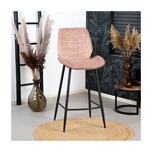 Furnwise Velvet Bar Stool Toby Pink