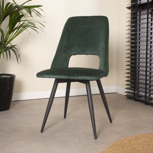 Furnwise Industrial Rotatable Dining Chair Mila Velvet Green