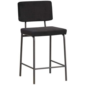 Furnwise Scandinavian Bar Stool Espen Black Velvet