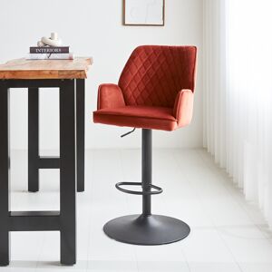 Furnwise Velvet Bar Stool Novan Copper