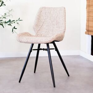 Furnwise Industrial Dining Chair Beau Chenille Beige