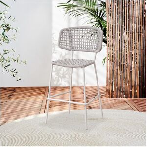 Furnwise Outdoor Bar Stool Leslie White