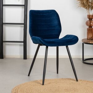 Furnwise Velvet Dining Chair Toby Blue