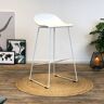 Furnwise Modern Bar Stool Erica White H76 cm