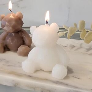 Arya Cream Mini Bear Shaped Candle
