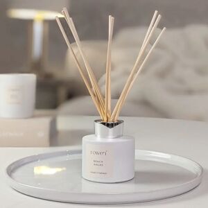 Beach Walks White & Silver Reed Diffuser - Sea Salt & Oakmoss