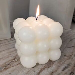 Alena Cream Bubble Candle