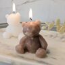 Arya Brown Mini Bear Shaped Candle