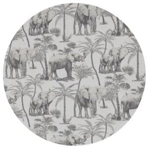 Lorelai Cream & Charcoal Safari Print Wallpaper Sample