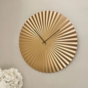Arles Gold Pleated Effect Wall Clock