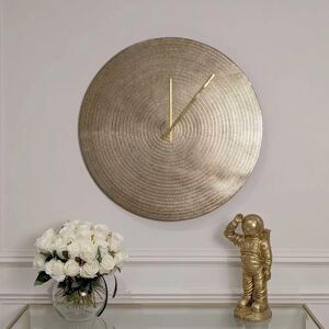 Genevieve Champagne Round Wall Clock