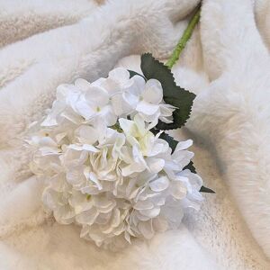 Cream Faux Hydrangea Single Stem Flower