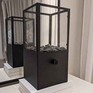 Ex-Display - Ex-Display Ember Black Rectangular Fire Lantern