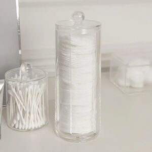 Katrina Lidded Acrylic Cotton Pad Organiser