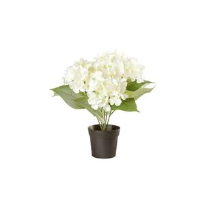 White Faux Potted Hydrangea Flower